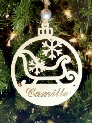 Boule de Noël déco Traineau (N°37)