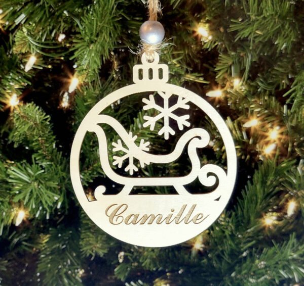 Boule Traineau Boule de Noël déco Traineau (N°37)