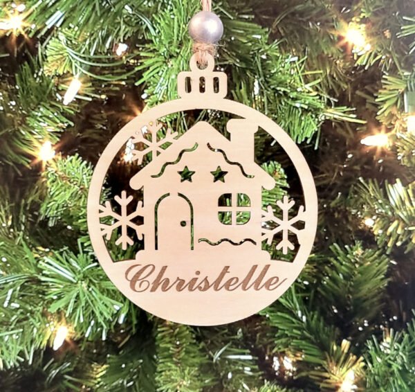 Boule de Noël déco Maison (N°34)