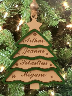 Sapin de Noël contour vert (N°38)